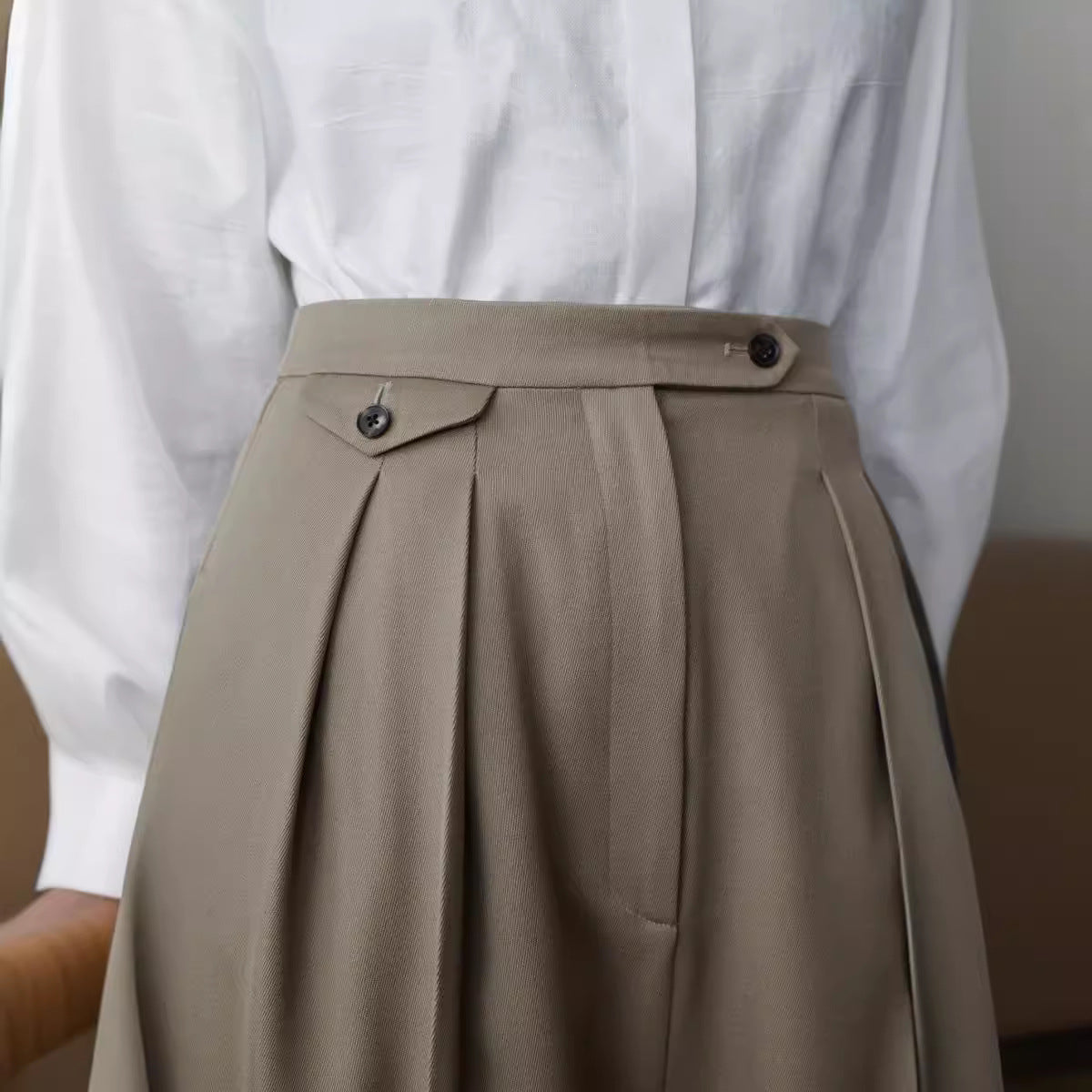 Tailored Straight Casual Wide-leg Pants For Women